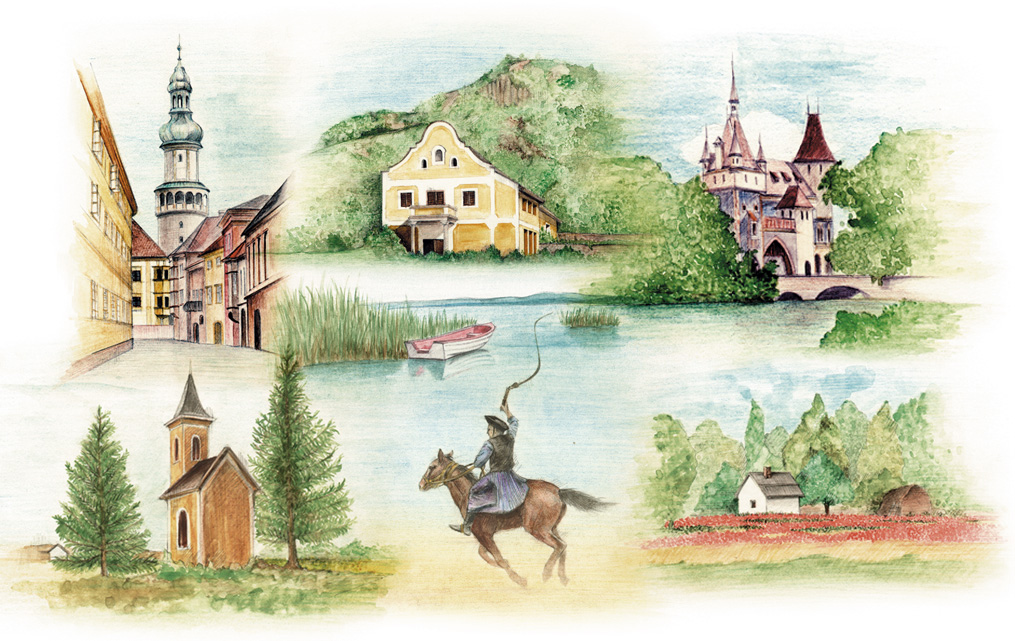 Illustrations for travel brochure